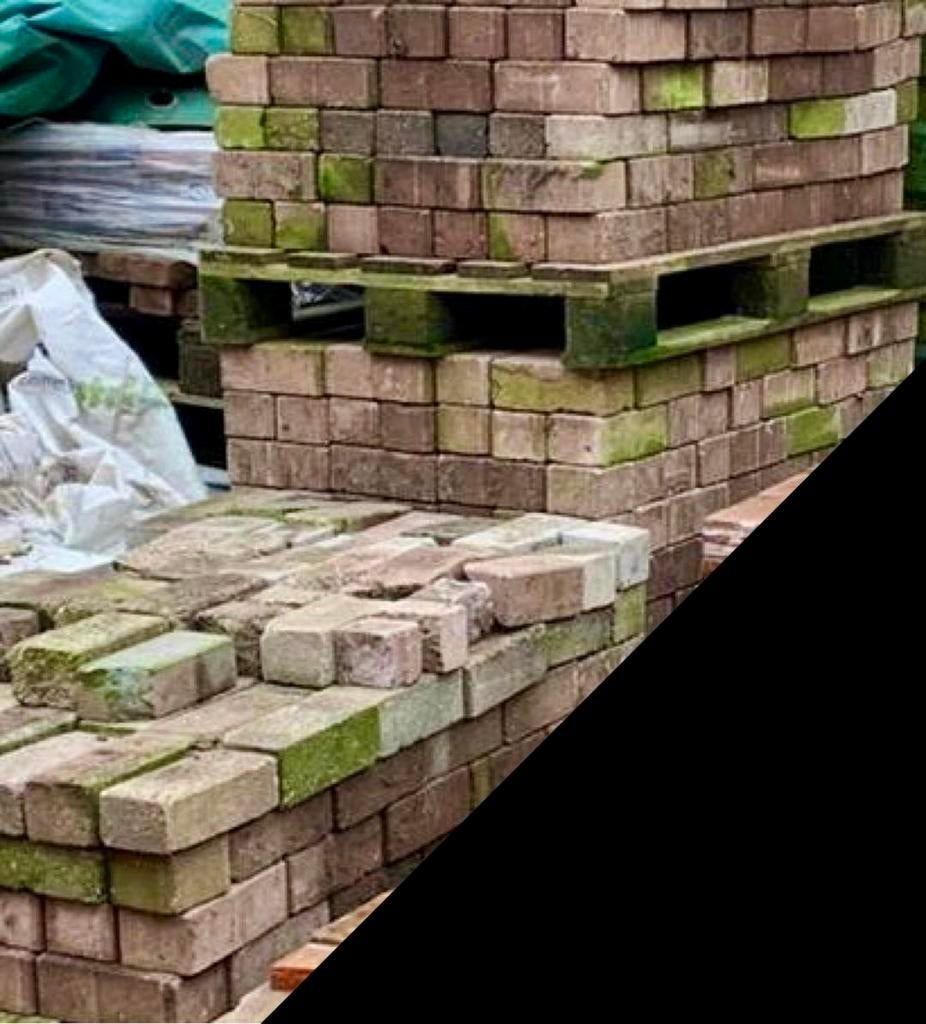 Beton keiformaat klinkers – complete partij 15–17 m², Ophalen