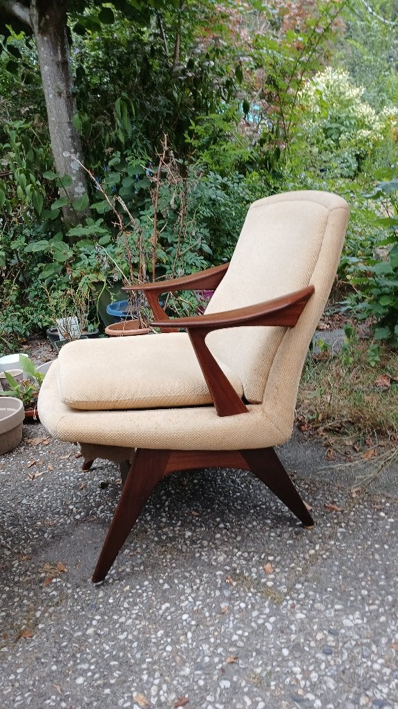 Vintage Deens design stoel Karl Edvard Korseth (LK Hjelle), Huis en Inrichting, Fauteuils, Ophalen, Deens design 1950, 75 tot 100 cm
