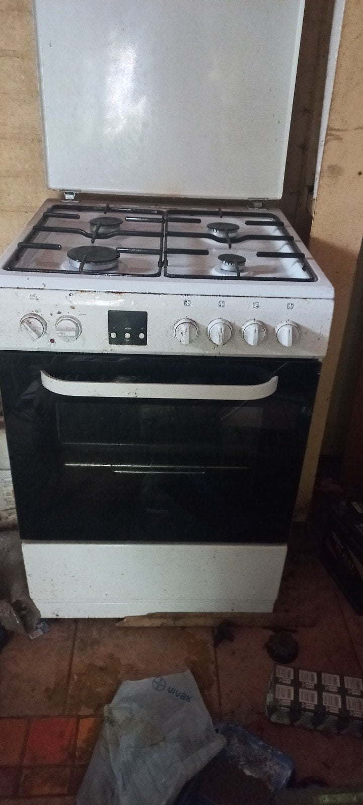 Pelgrim  gasfornuis met oven, Witgoed en Apparatuur, Fornuizen, Ophalen, Gebruikt, 4 kookzones, Gas