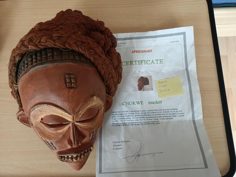 (212) Afrika authentiek chokwe masker Lukwakongo, Verzenden