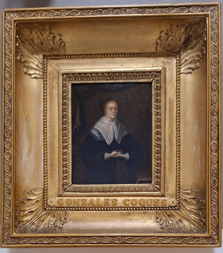 Antwerps 17e eeuws Barok Schilderij Cockx 1642, Antiek en Kunst, Paneel, Portret of Personen, Ophalen of Verzenden, Gedateerd