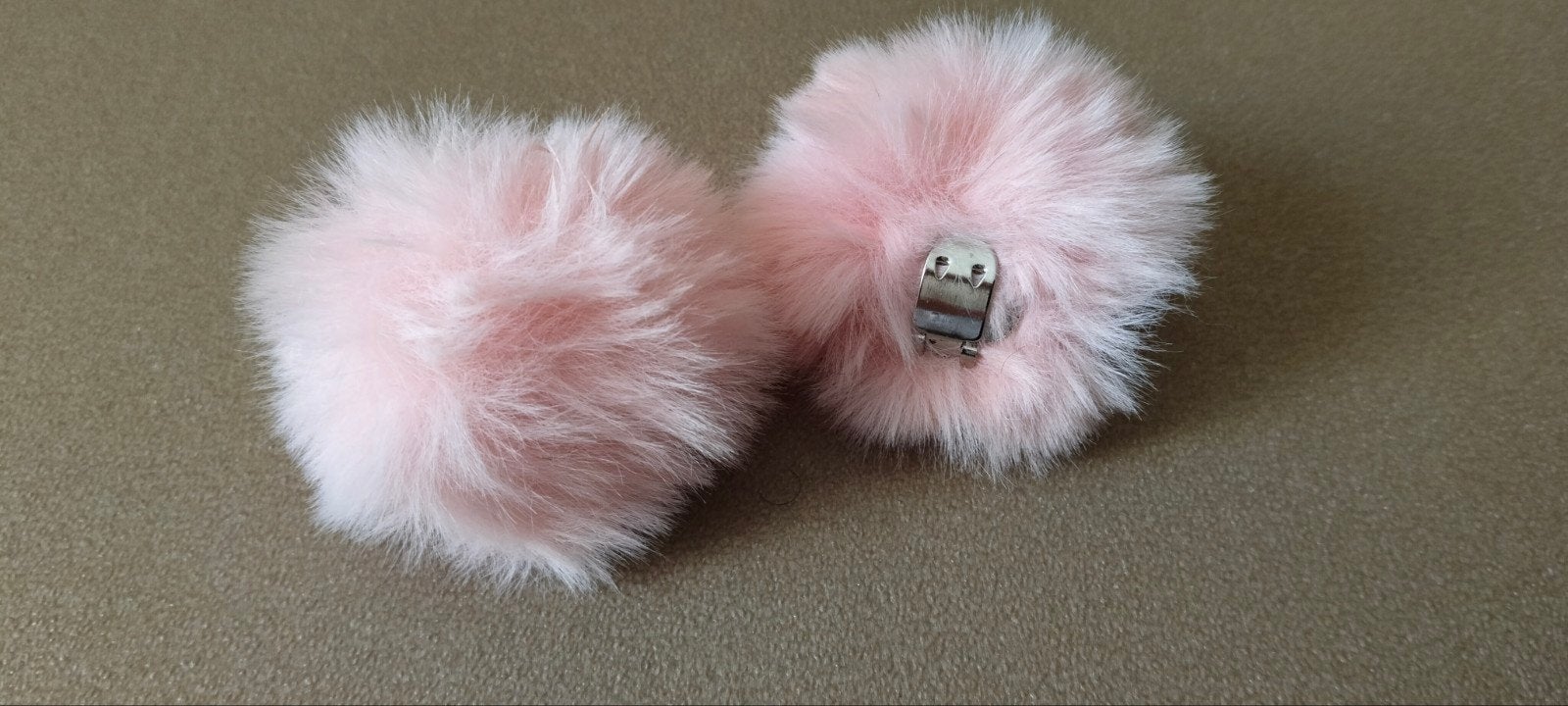Roze pluizige pompons met clip voor op je schoenen, Verzenden, Nieuw