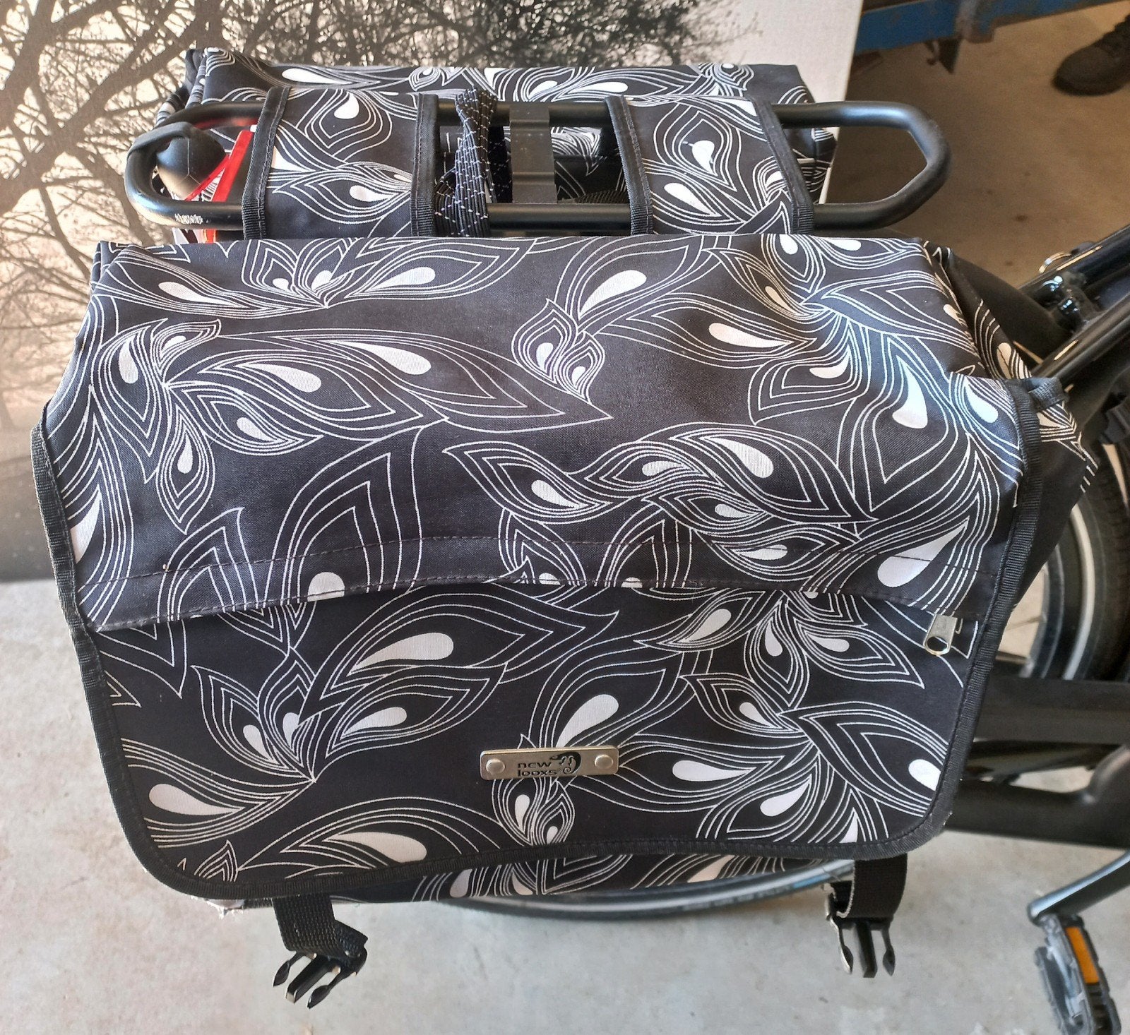Prachtige New Looxs fietstassen zwart/wit, Ophalen of Verzenden, Zo goed als nieuw, New Looxs