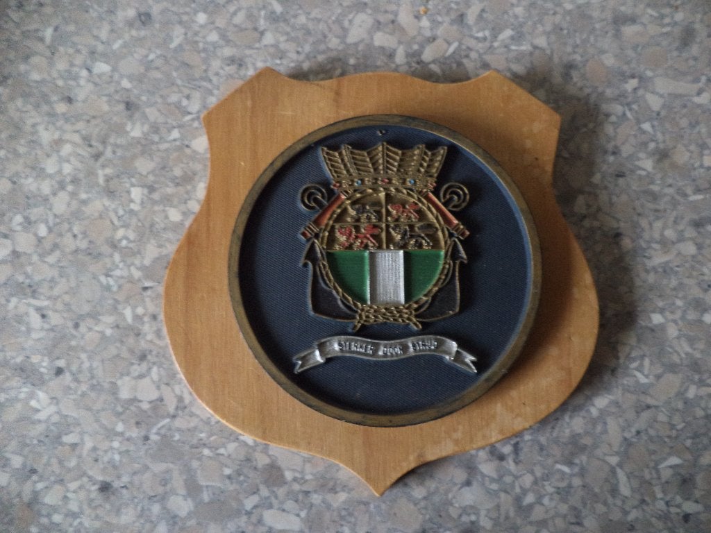 wapenschild koninklijke marine Hr.Ms Rotterdam, Verzamelen, Ophalen of Verzenden, Marine, Nederland, Embleem of Badge