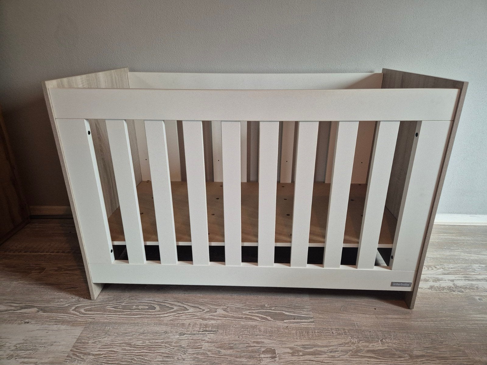 Interbaby Ledikant wit houtlook, Ophalen, Gebruikt, Ledikant