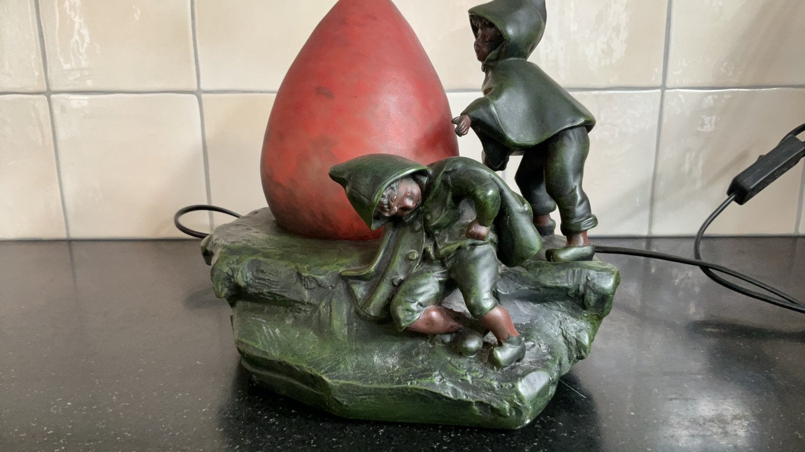 Art deco - nouveau tafellamp, Art deco, 20 cm, Ophalen of Verzenden, Zo goed als nieuw