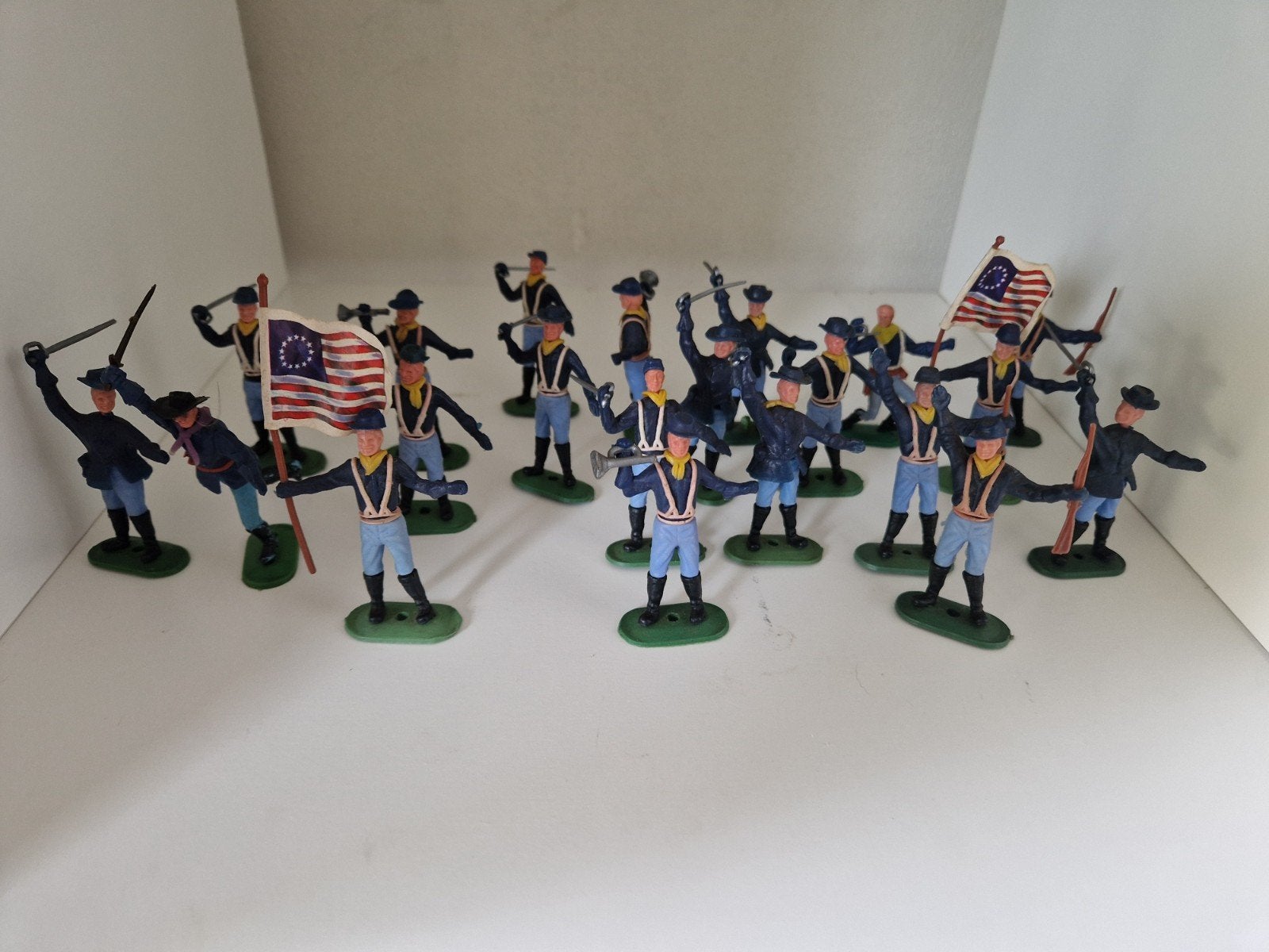21 Vintage Figuren Amerikaanse Burgeroorlog Jaren 60/70, Ophalen of Verzenden