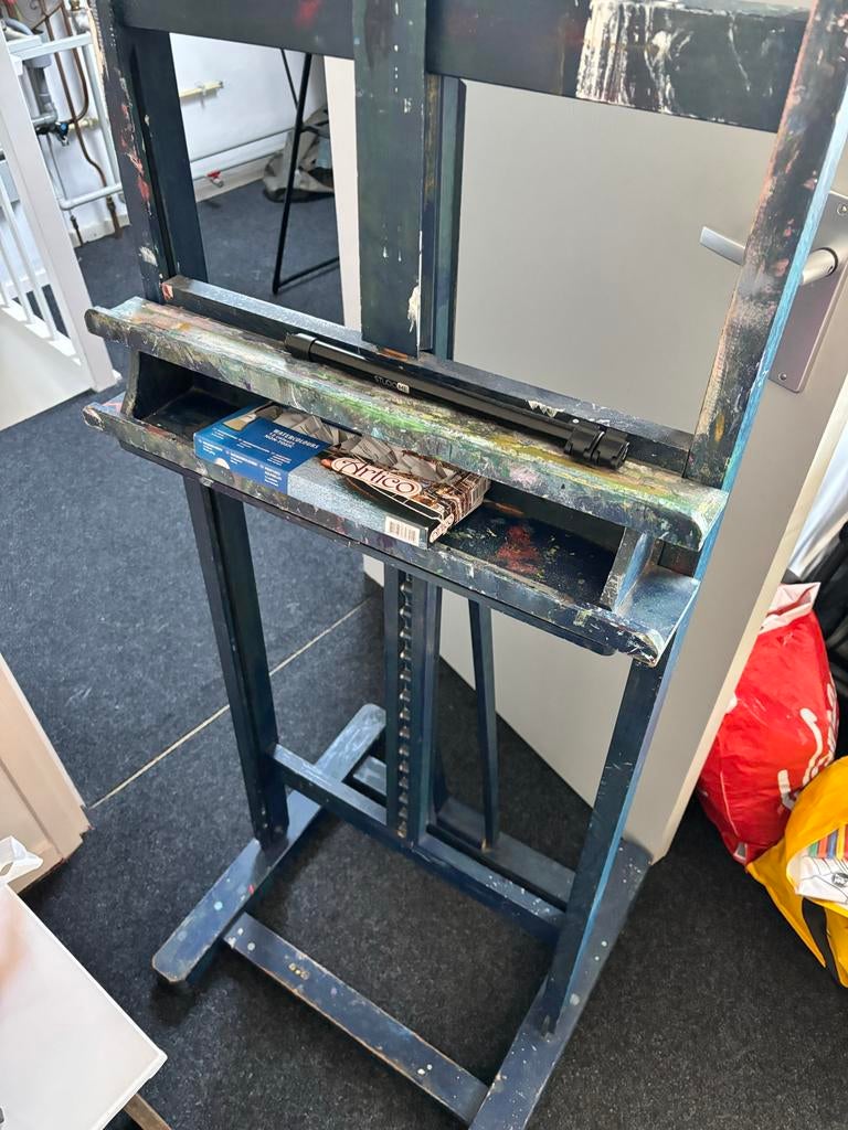 Grote, gebruikte schildersezel voor kunstenaars, Hobby en Vrije tijd, Ophalen, Gebruikt, Ezel