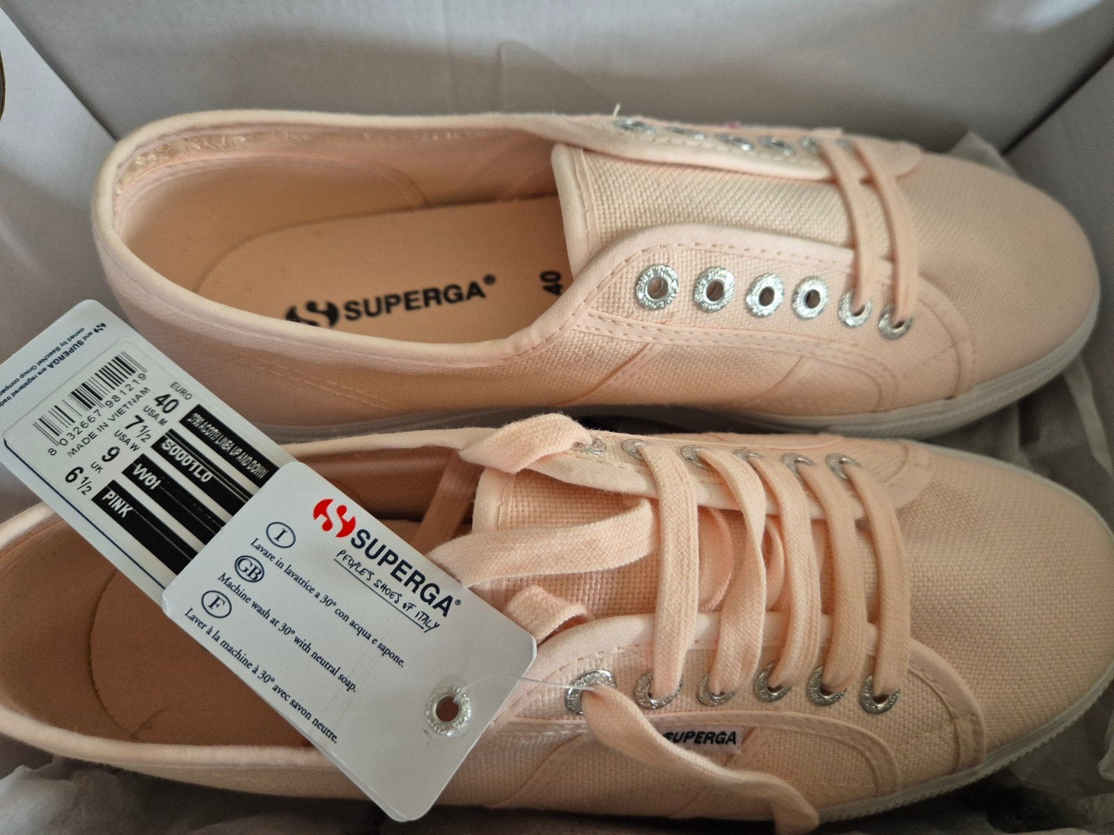 Nieuwe Superga gympen zachtroze maat 40, Verzenden, Nieuw, Sneakers of Gympen, Roze