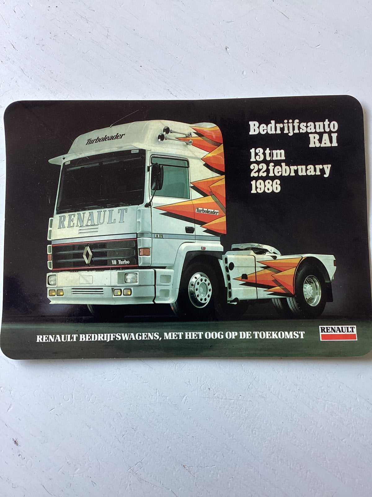 Sticker Bedrijfsauto RAI 1986 Renault bedrijfswagens, Verzenden, Zo goed als nieuw, Auto of Motor