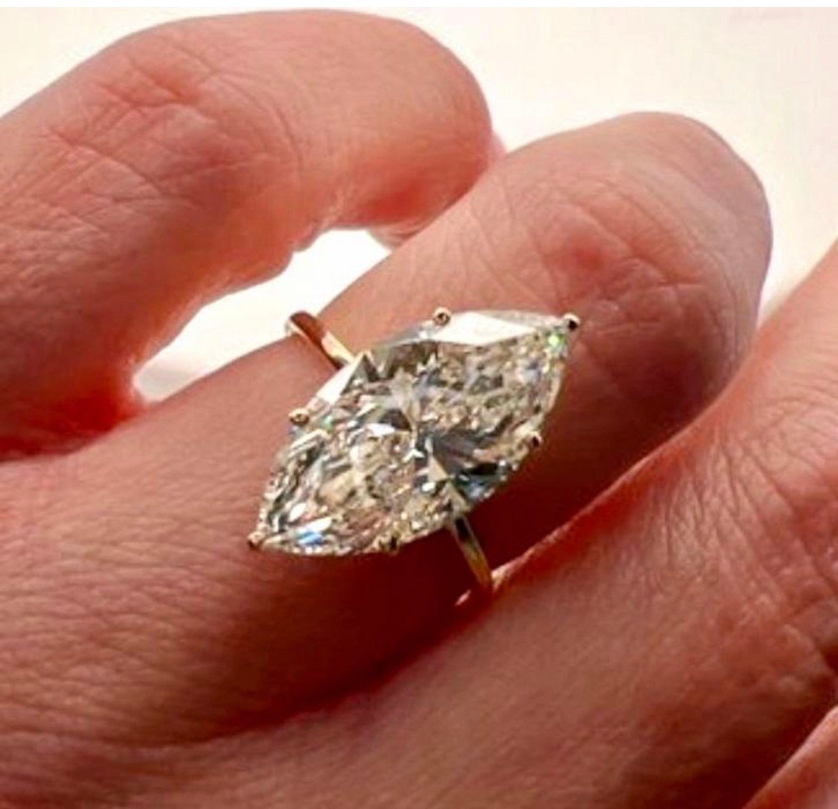 Gouden ring met VS1 diamant van 5.00ct!! winkelwaarde €8500, Nieuw, Ophalen of Verzenden, 17 tot 18, Met edelsteen