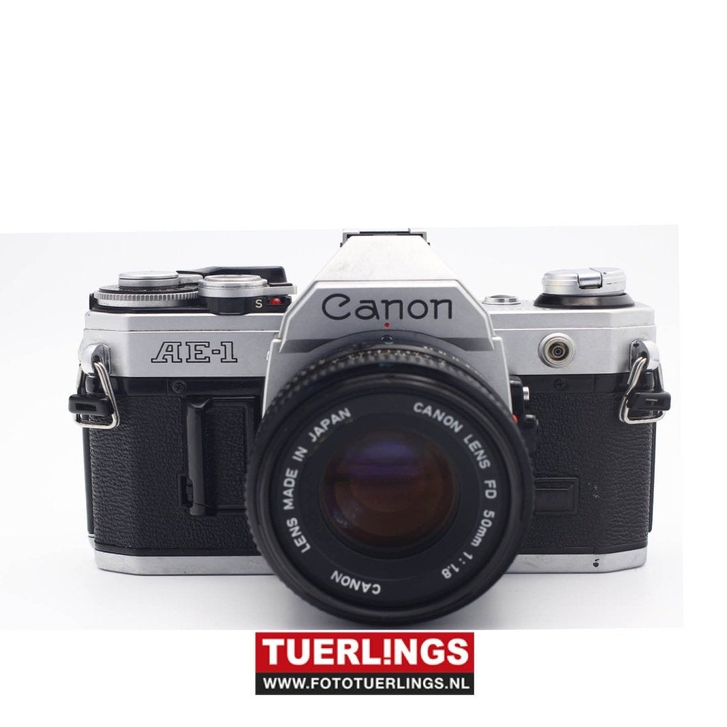Canon AE-1 + FD 50mm 1.8 Spiegelreflex, Ophalen of Verzenden, Zo goed als nieuw, Spiegelreflex, Canon
