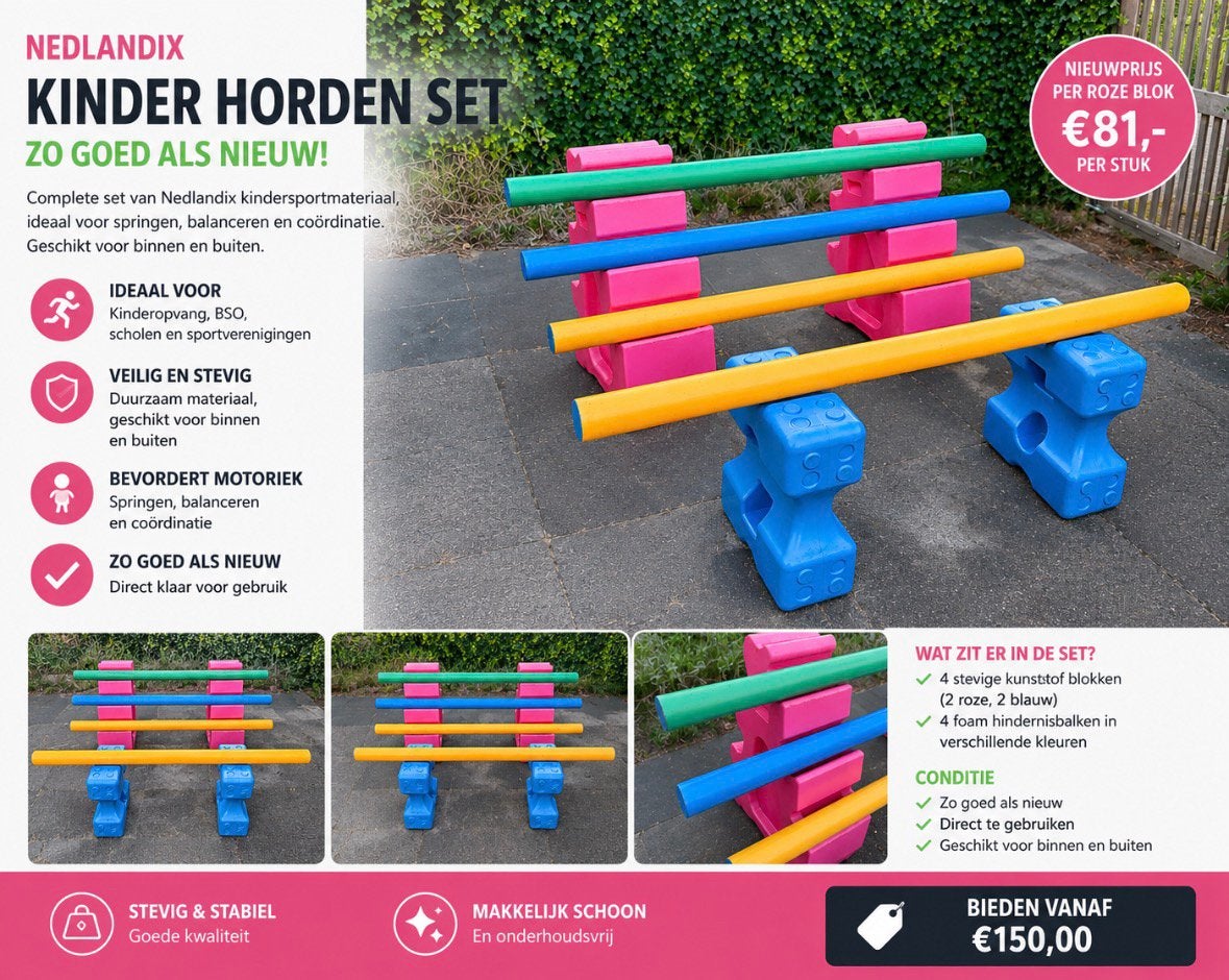 Nedlandix Kinderborden / Balans- & Springparcours, Kinderen en Baby's, Ophalen, Zo goed als nieuw