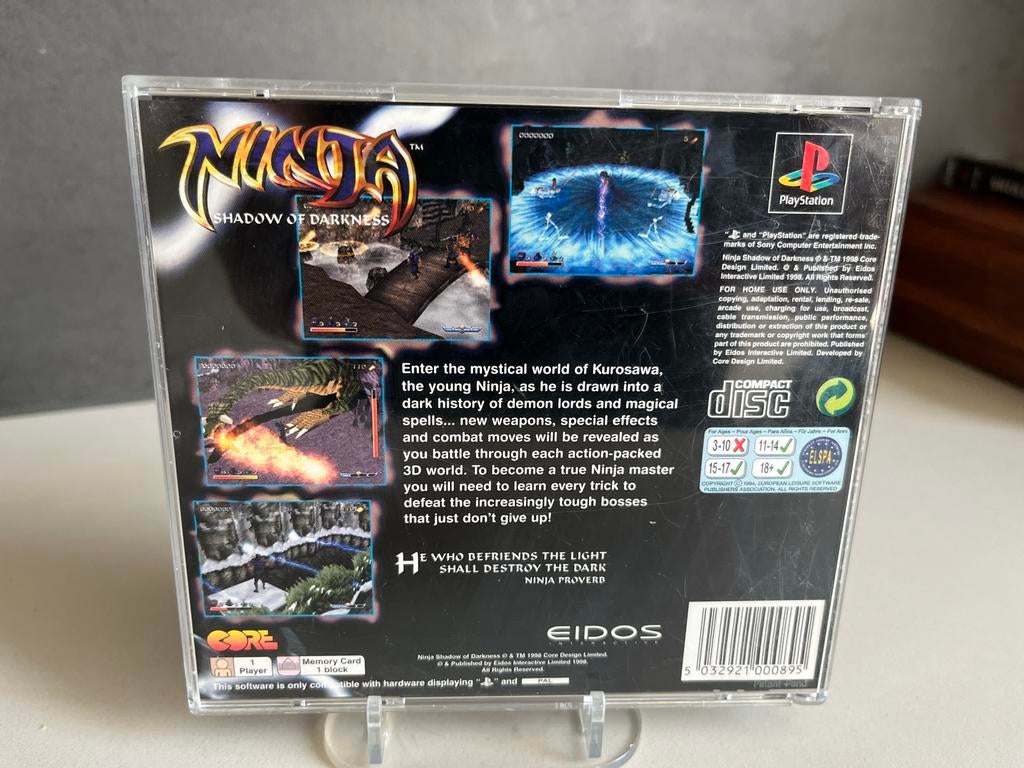 Ninja Shadow of Darkness PlayStation 1 PS1 Game, Avontuur en Actie, Gebruikt, T, Ophalen of Verzenden