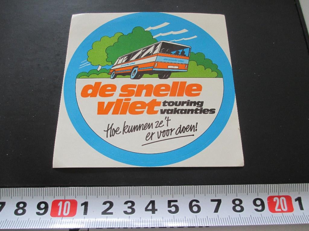 sticker strip bus touringcar de snelle vliet hoe kunnen ze, Verzamelen, Ophalen, Zo goed als nieuw