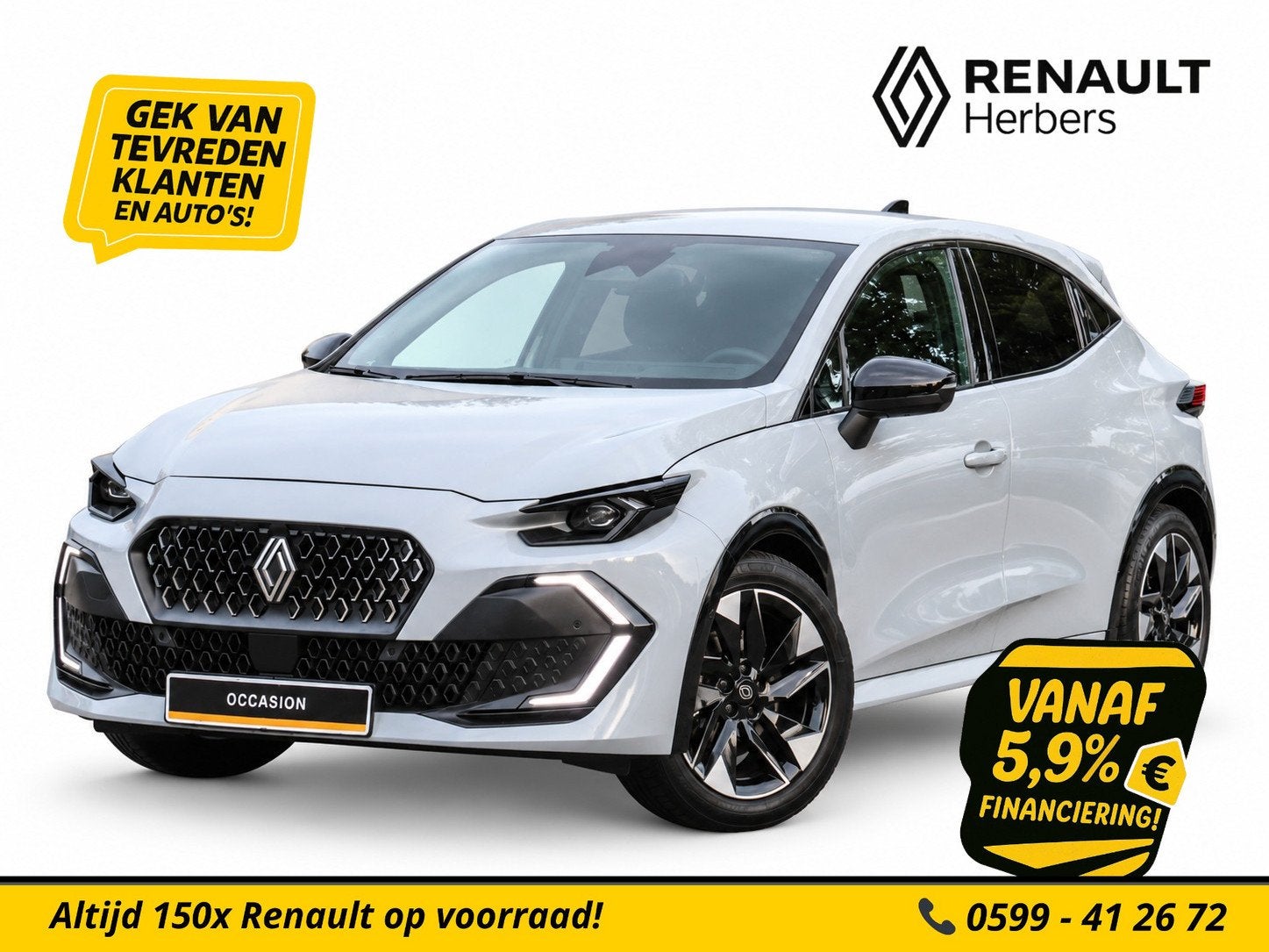 Renault Clio 1.8 Hybrid 160 techno CAMERA / APAPTIVE CRUISE, Dealer onderhouden, Gebruikt, 4 cilinders, Leder en Stof