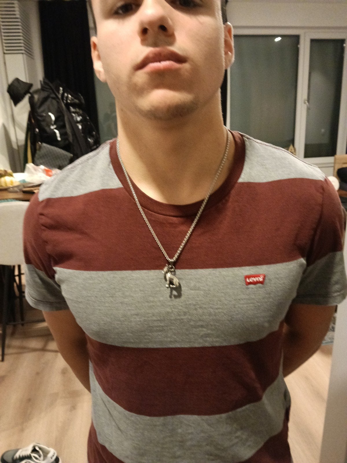 Zilveren ketting met hanger of schakeldesign, Sieraden, Tassen en Uiterlijk, Ophalen, Met hanger, Zo goed als nieuw, Zilver
