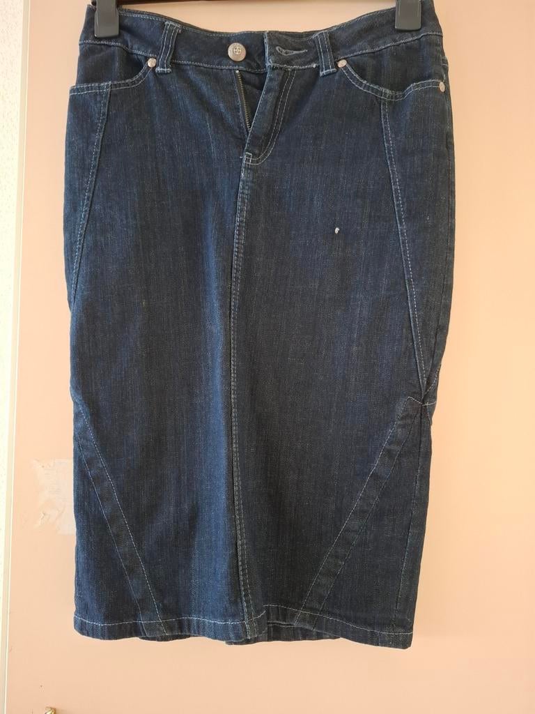 Spijkerrok. Knielengte.MT .S, Kleding | Dames, Rokken, Ophalen of Verzenden, Zo goed als nieuw, Blauw, Knielengte