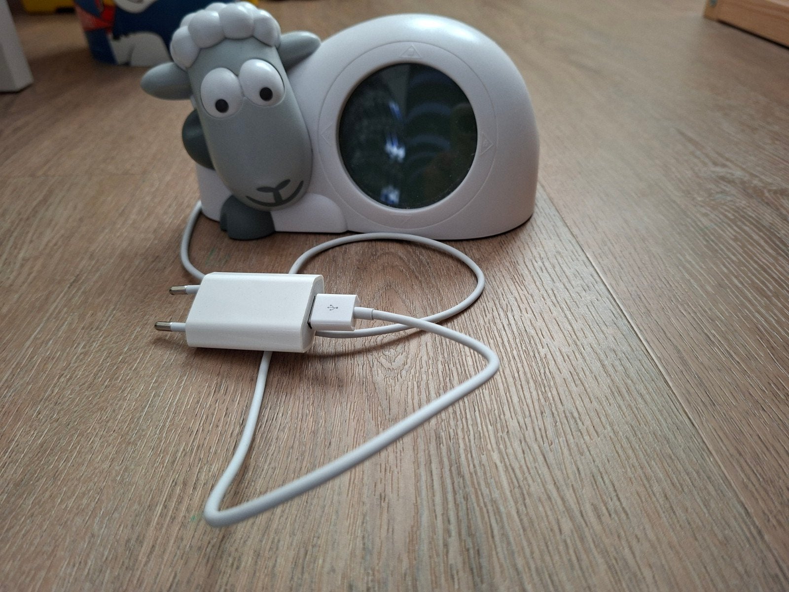 Zazu Sam het schaap slaaptrainer en wekker kleur grijs wit, Ophalen, Gebruikt