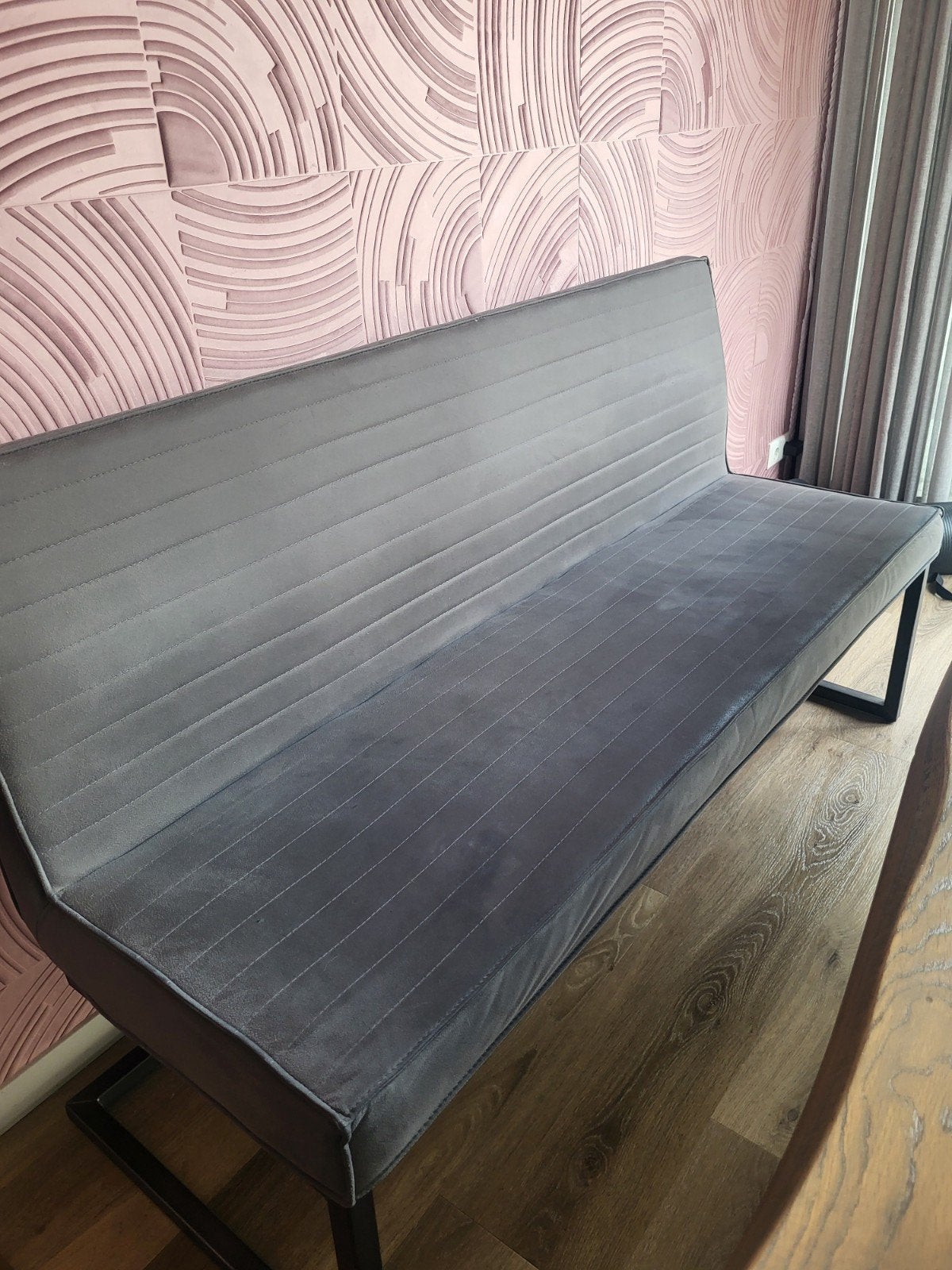 eetbank Caldes, 180 cm, in goede staat, grijs/antraciet, Ophalen, Minder dan 75 cm, 150 tot 200 cm, Driepersoons