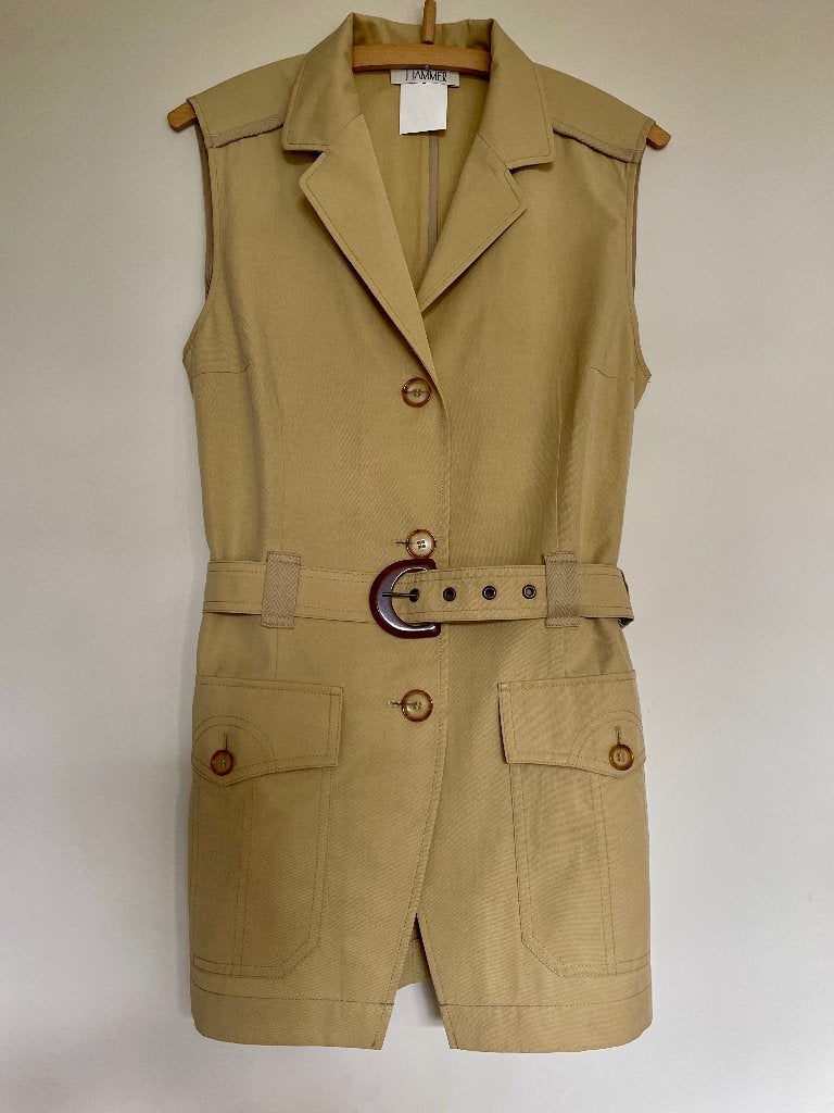 zandgele mouwloze blazer van Hammer, Kleding | Dames, Maat 38/40 (M), Beige, Nieuw, Ophalen of Verzenden