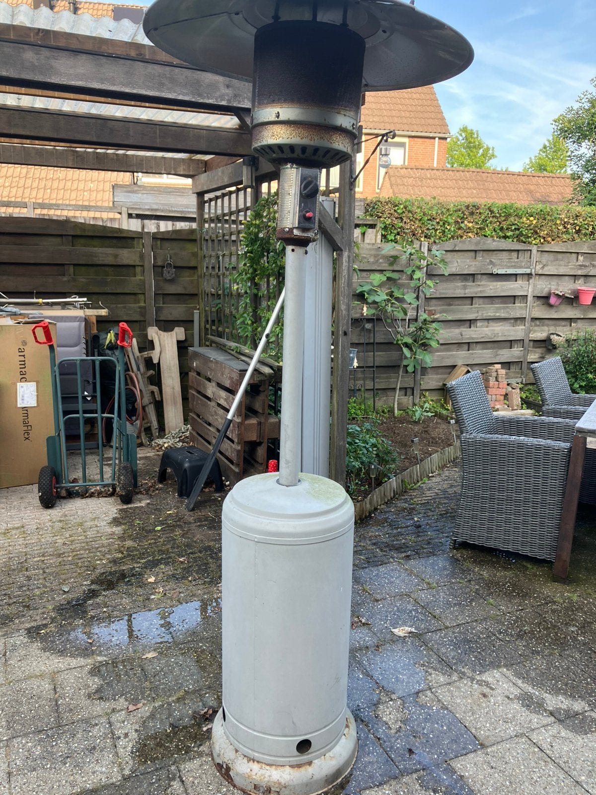 Terrasverwarmer, Ophalen, Draaibaar, Gebruikt, Vloer