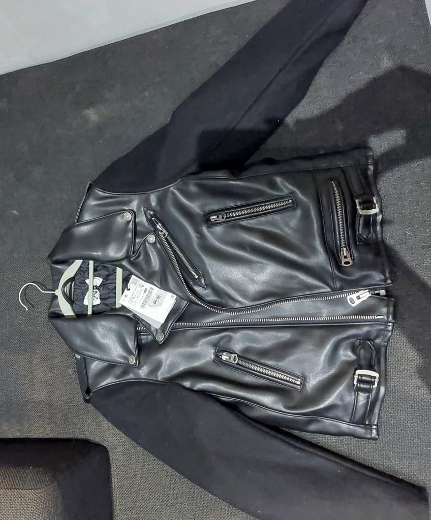 Zwarte leren jas van Zara - Nieuw met kaartjes, Nieuw, Ophalen of Verzenden, Maat 34 (XS) of kleiner, Zara