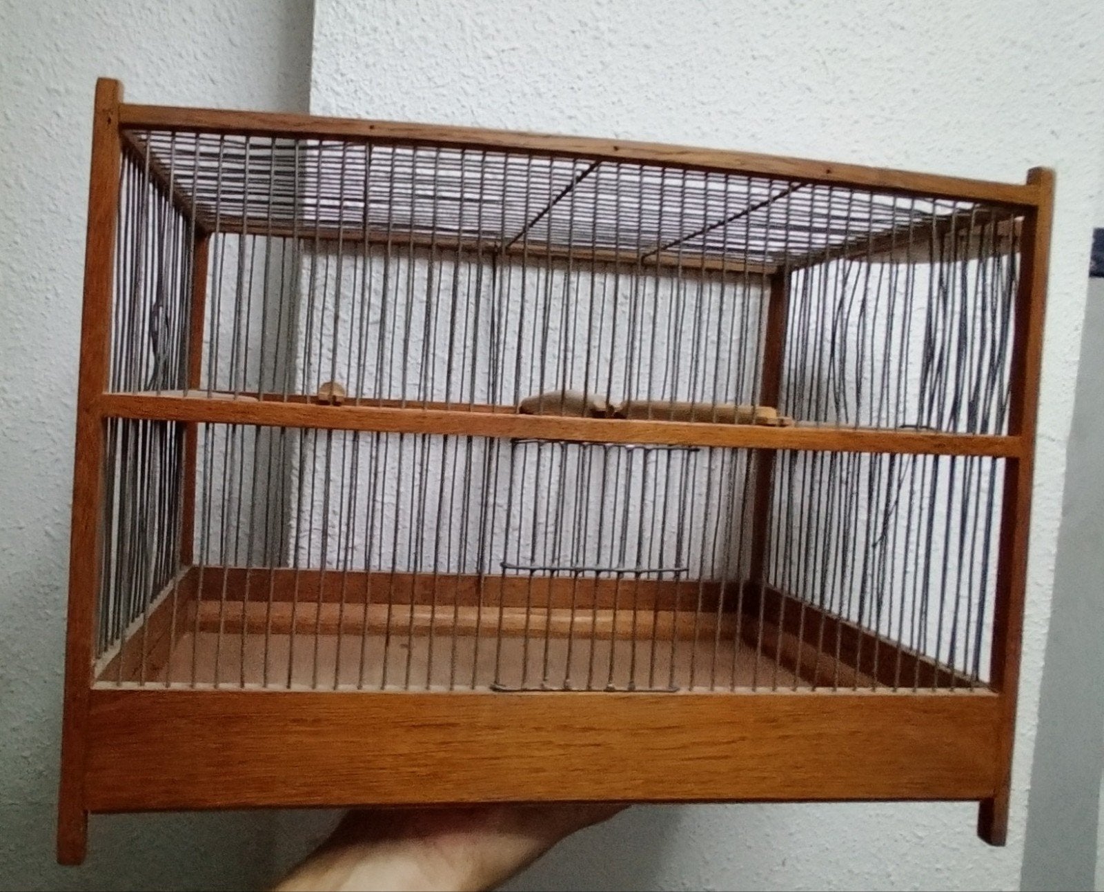 brocante vogelkooitje, Ophalen