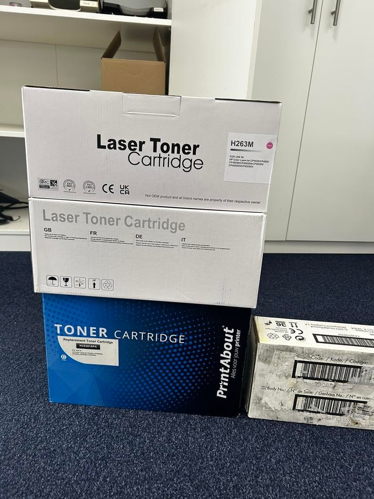 Partij Toner Cartridges voor HP Color LaserJet, Computers en Software, Printerbenodigdheden, Ophalen, Nieuw, Toner