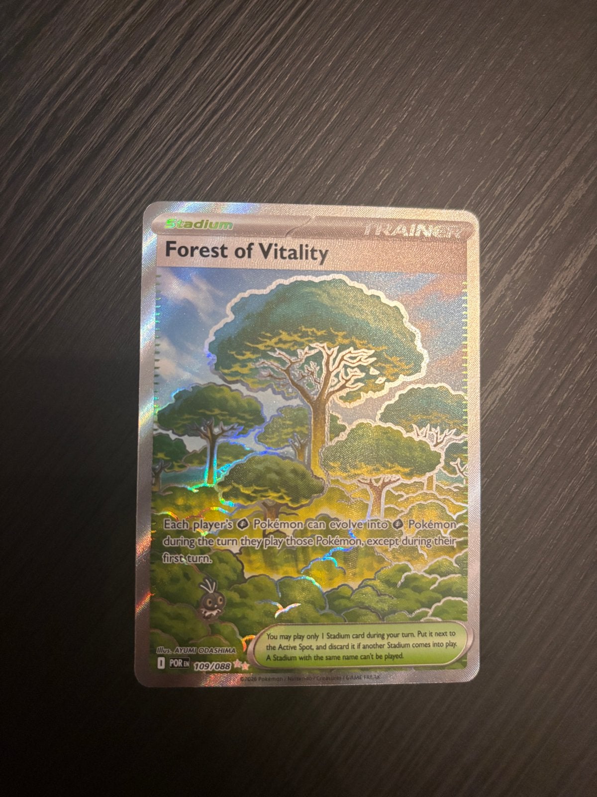 Pokémon TCG: Forest of Vitality Trainer Kaart (Foil), Ophalen, Zo goed als nieuw, Losse kaart, Foil