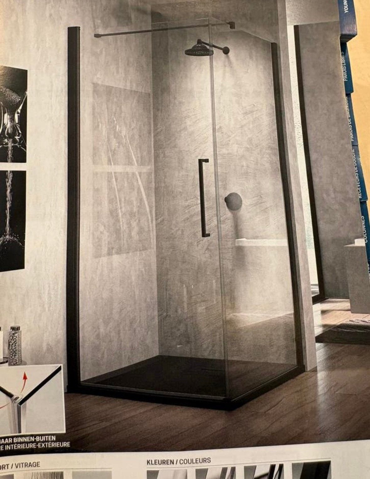 Novellini Young 2.0 draaideur en douchewand set, Ophalen, Nieuw, Glas, Douche