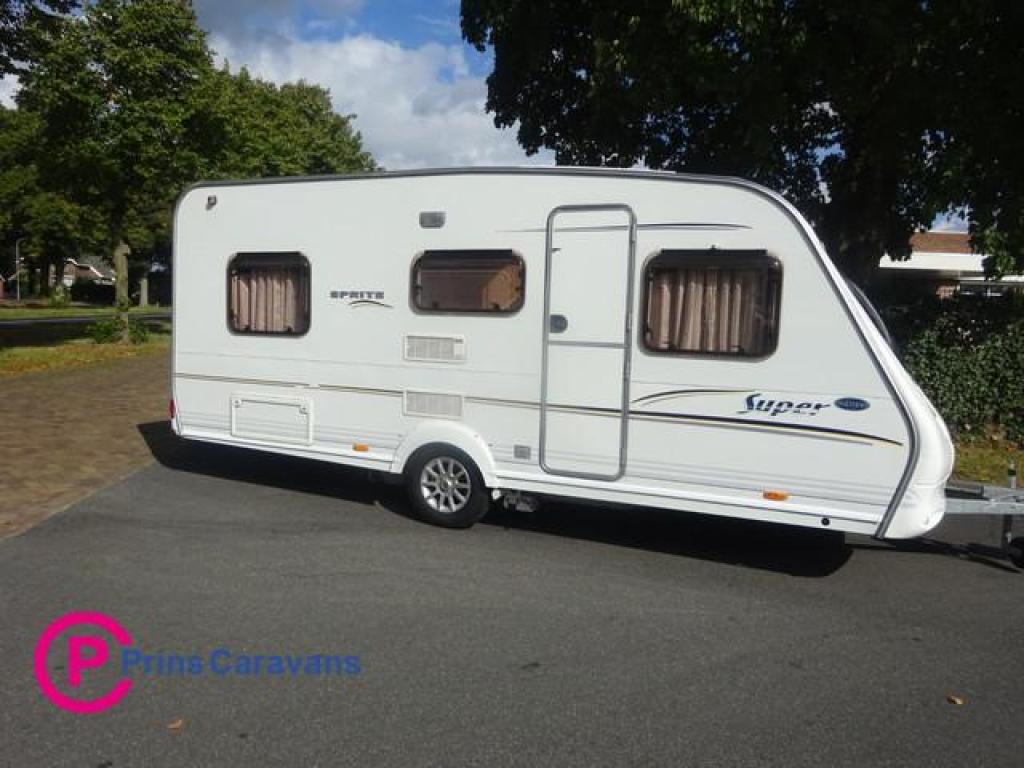 Sprite Super 490 Enkele Bedden+Mover, Caravans en Kamperen, Caravans, Rondzit, Bedrijf, Schokbreker, Tot en met 4
