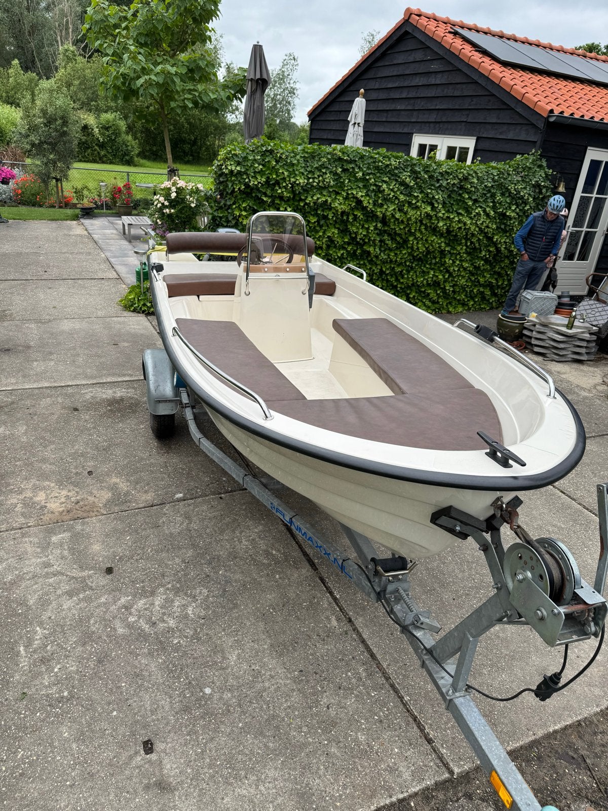 Verano 425 Consoleboot met Yamaha 9,9 pk, trailer en toebeho, Ophalen, Overige merken, Gebruikt, Tot 10 pk