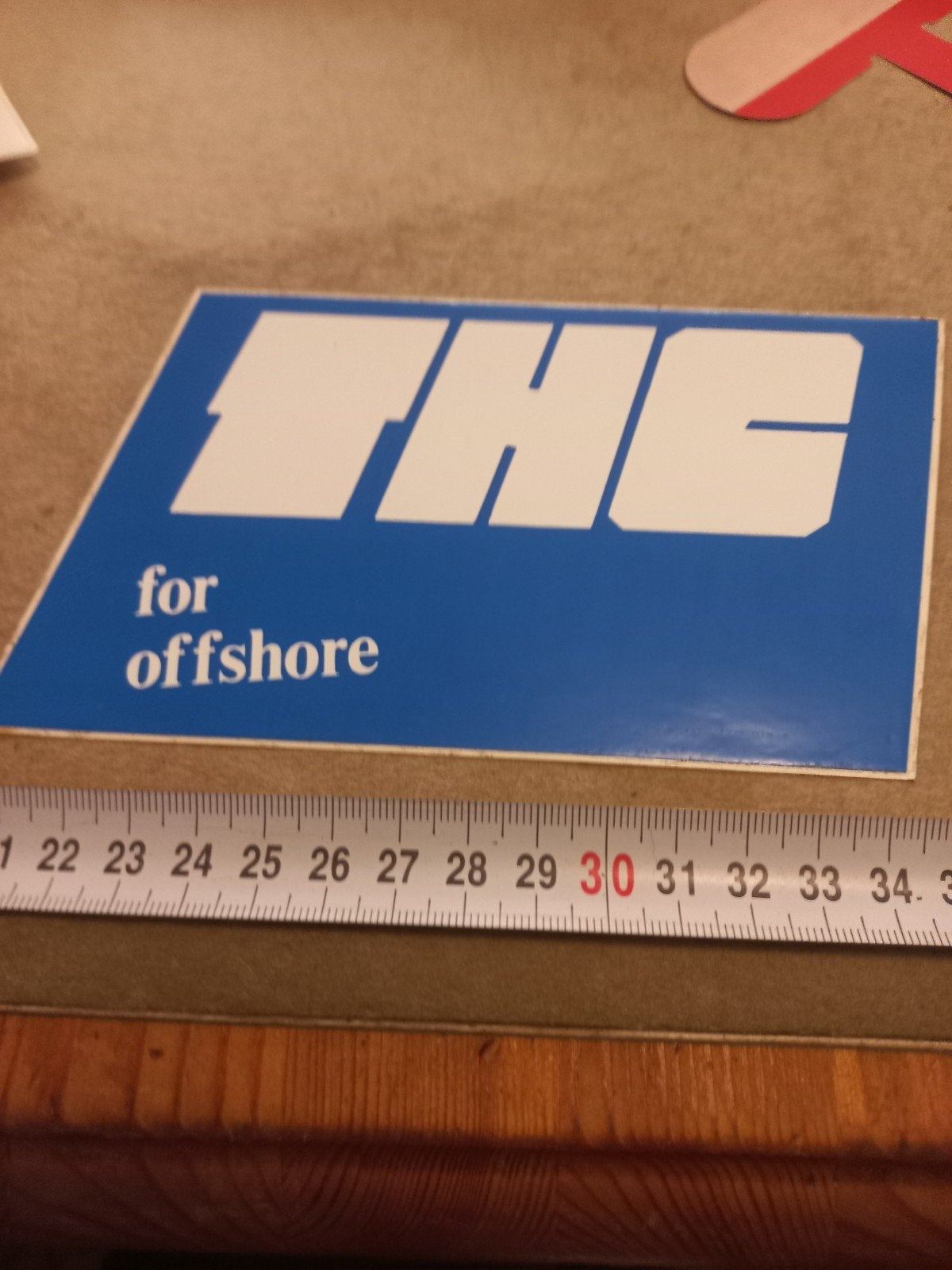 Vintage THc for offshore sticker/logo, Ophalen of Verzenden, Gebruikt, Overige typen