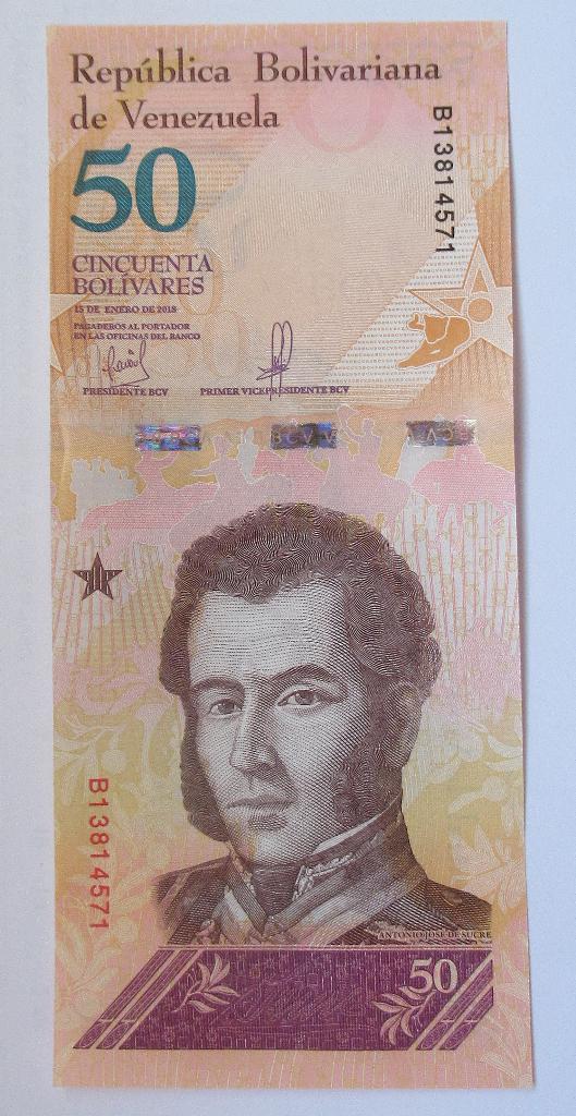 Venezuela 50 bolívares 2018, Verzenden, Zuid-Amerika