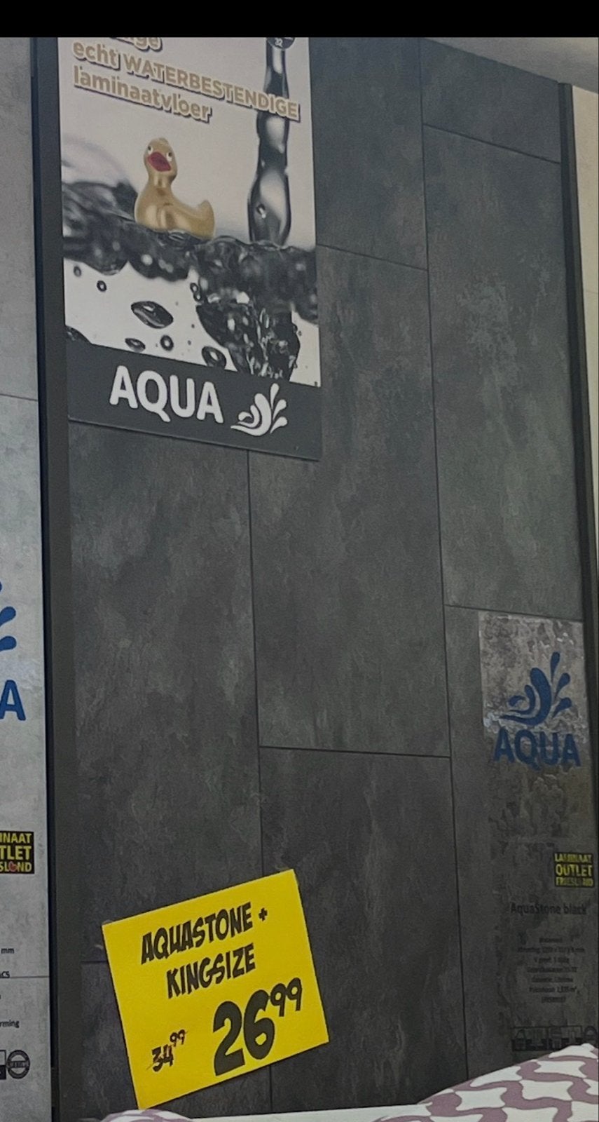Laminaat Aqua Stone Kingsize Vloer - ca. 25m², Ophalen, Zo goed als nieuw, Grijs, 10 tot 25 m²