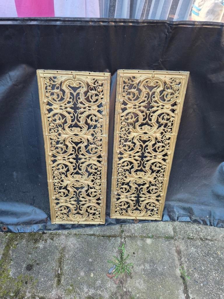 Gietijzeren decoratieve panelen, Neo-Rococo stijl, Antiek en Kunst, Ophalen of Verzenden