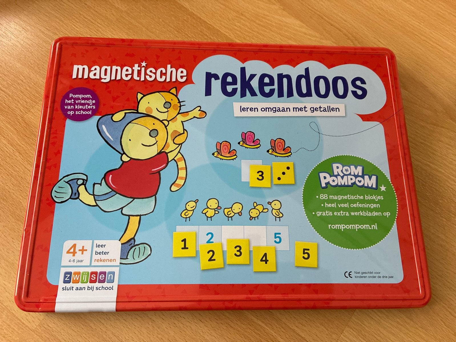 Zwijsen Rom Pom Pom Magnetische Rekendoos, Kinderen en Baby's, Ophalen of Verzenden, Zo goed als nieuw, Rekenen