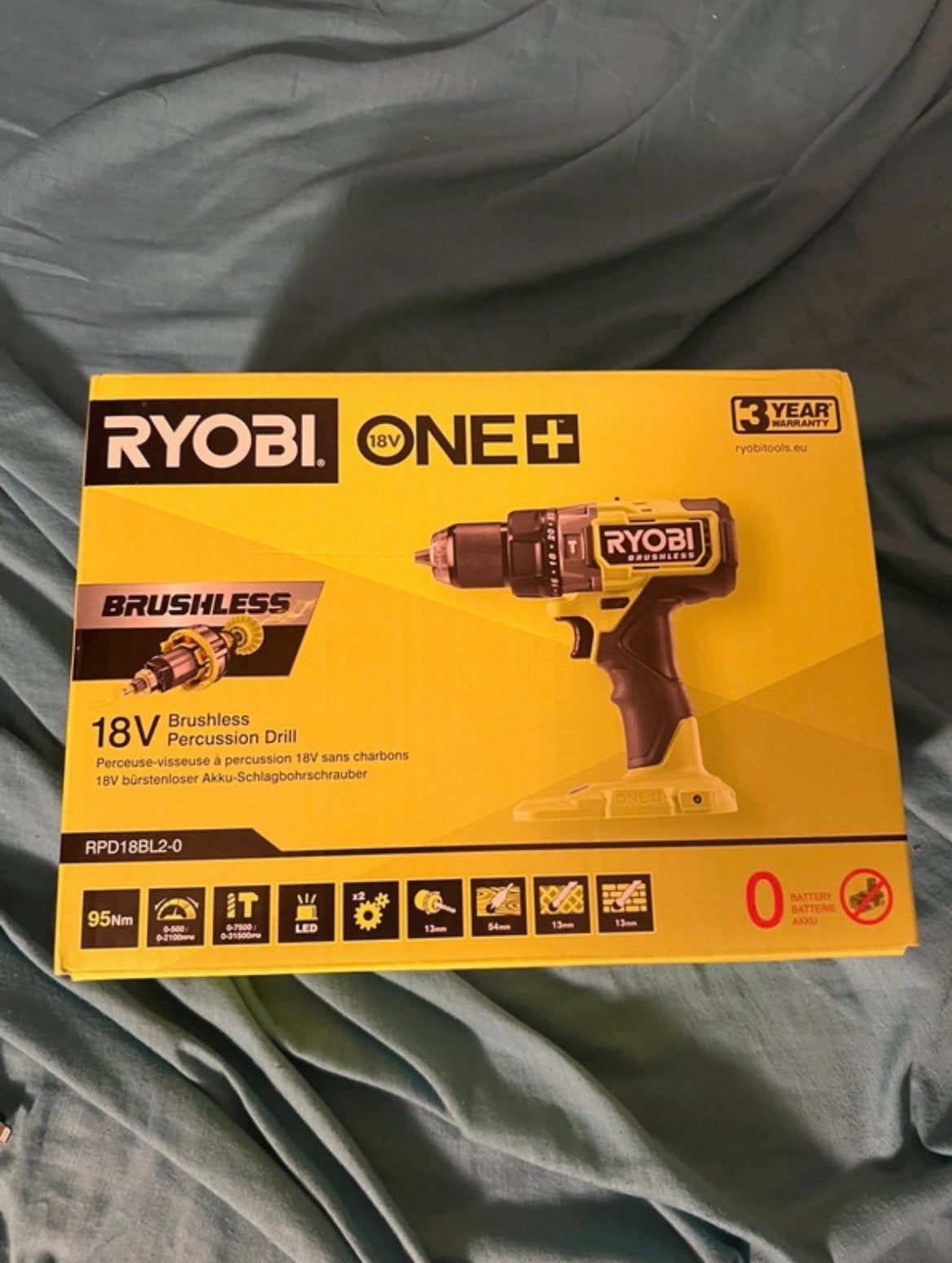 Ryobi ONE+ 18V Borstelloze Klopboormachine RPD18BL2-0, 600 watt of meer, Boor- en/of Breekhamer, Verzenden, Nieuw