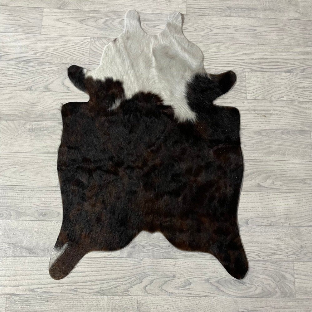 Mini koeienhuid bruin wit zwart 90x60cm #536 | Lederstore, Nieuw, Overige vormen, Zwart, 50 tot 100 cm