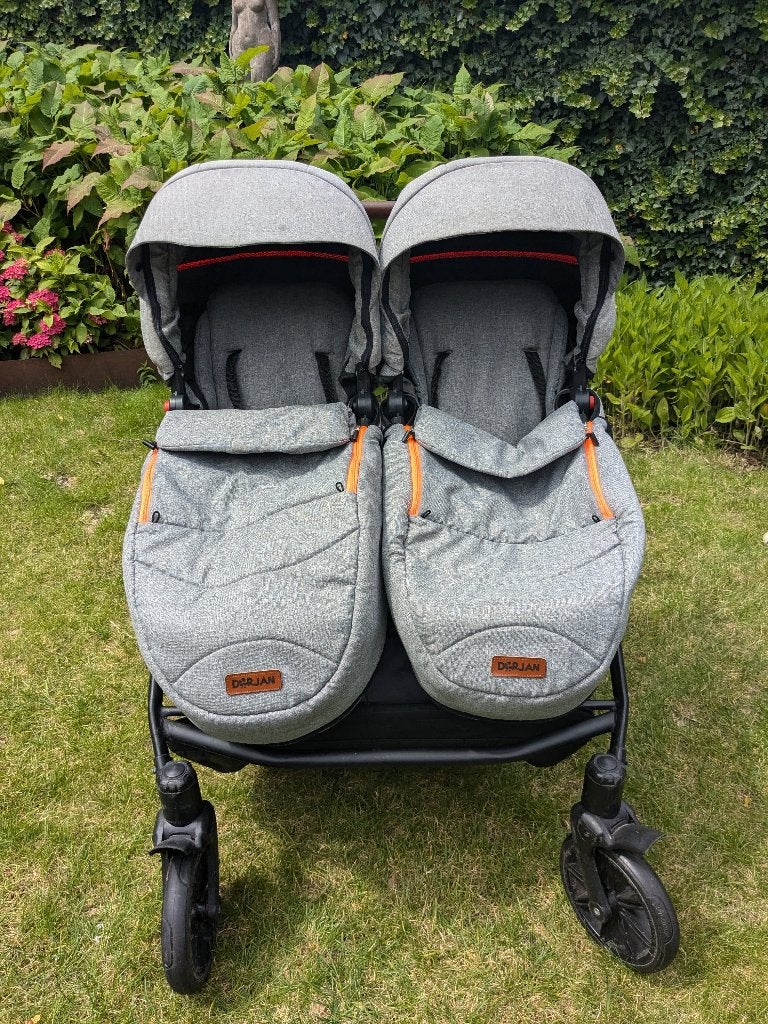 3-in-1 Tweelingwagen / Duowagen Dorjan, Ophalen, Gebruikt, Kinderwagen of Buggy