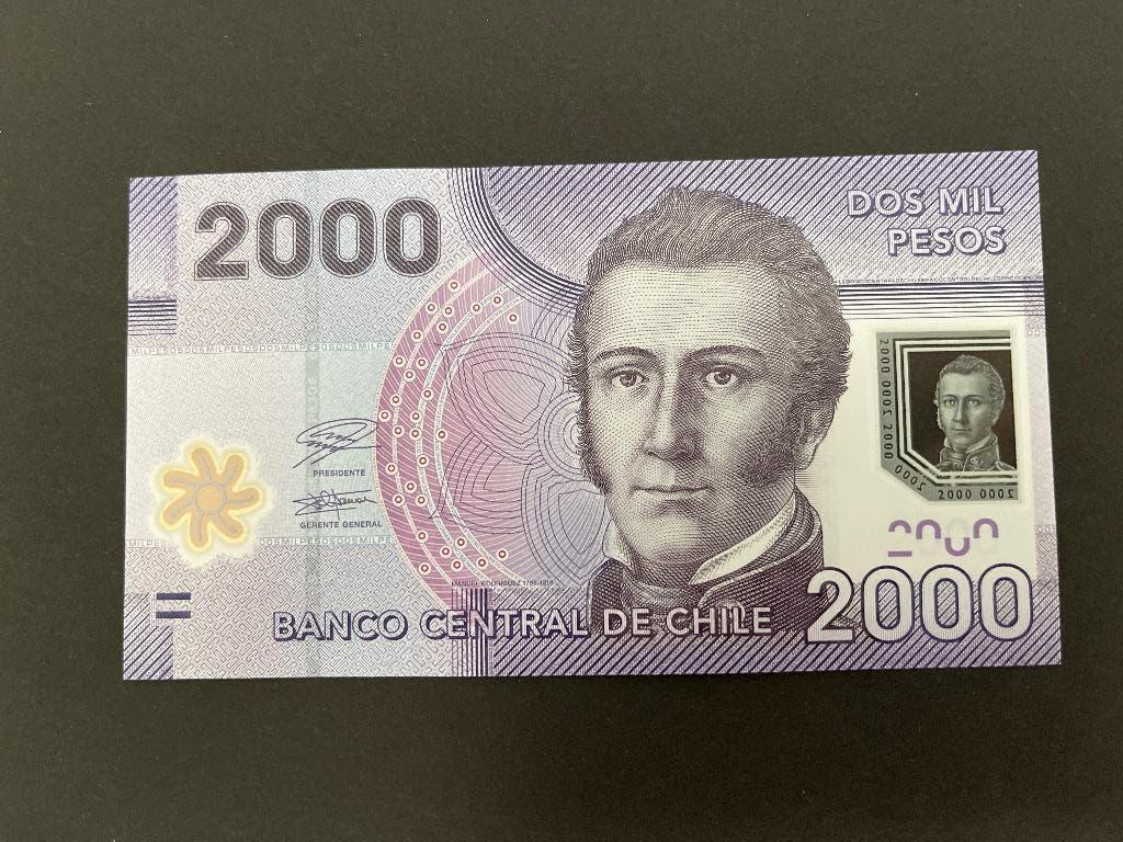 Chili 2000 pesos 2021 UNC polymer, Verzenden, Zuid-Amerika