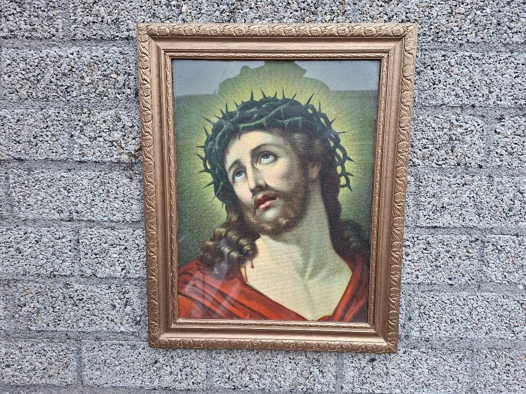 antiek portret van Christus, Antiek en Kunst, Kunst | Schilderijen | Modern, Ophalen of Verzenden, Voertuigen