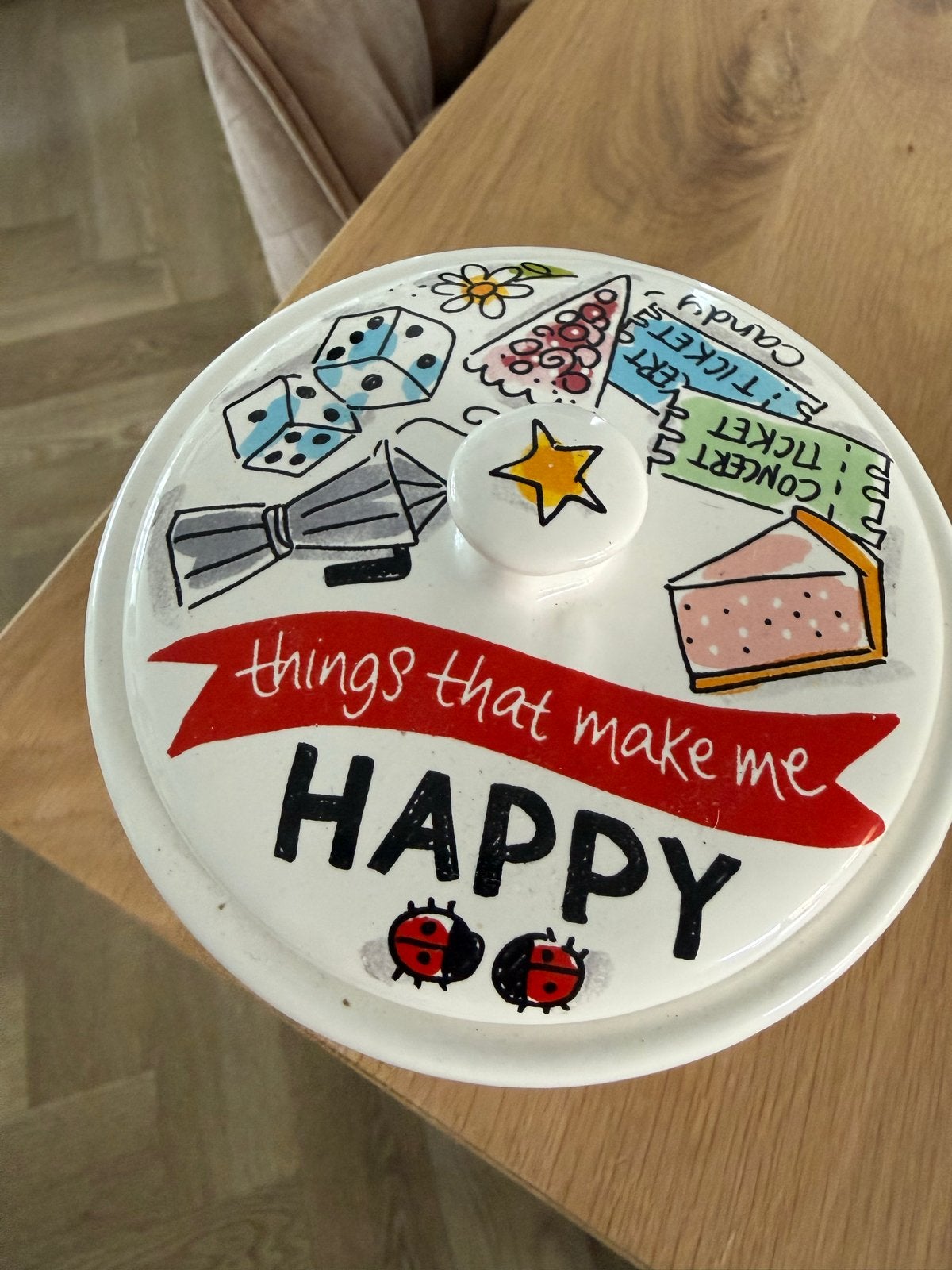 Blond Amsterdam pot 'Things that make me happy', Huis en Inrichting, Keuken | Servies, Ophalen, Overige typen, Zo goed als nieuw
