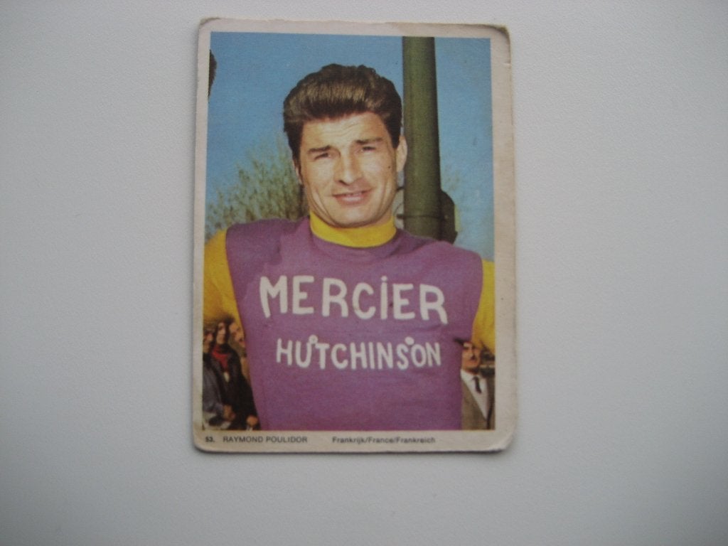 raymond poulidor wielrenplaatje, Ophalen of Verzenden, Gebruikt, Buitenlandse clubs, Poster, Plaatje of Sticker