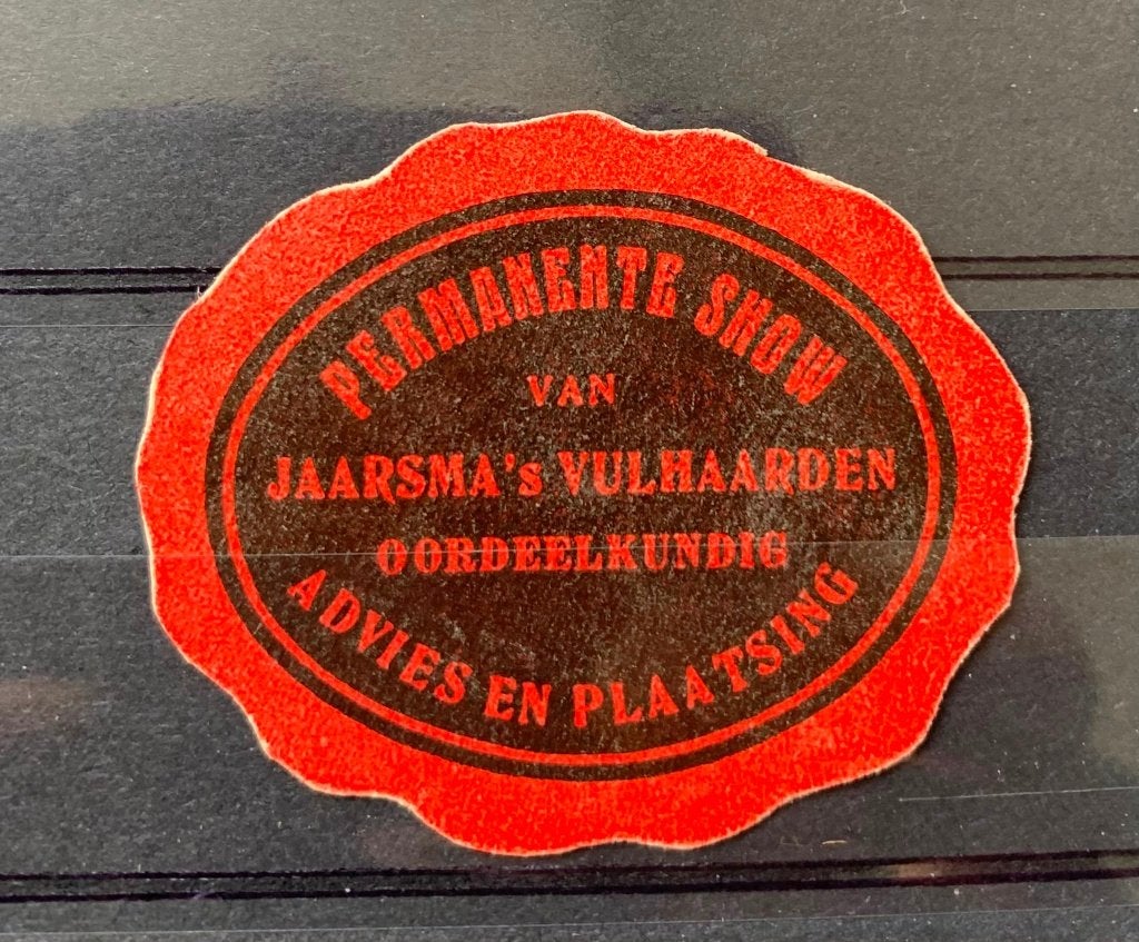 Sluitzegel Jaarsma Vulhaarden, Verzenden, T/m 1940, Gestempeld