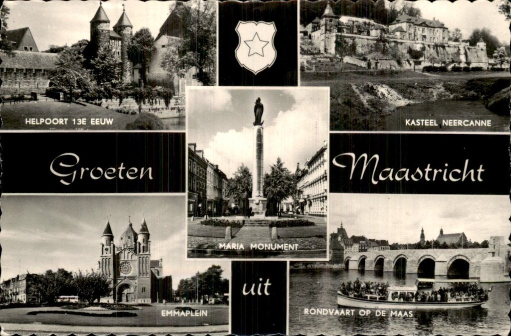 Maastricht - Maria Monument - Kolom, Ophalen of Verzenden, 1940 tot 1960, Ongelopen, Limburg