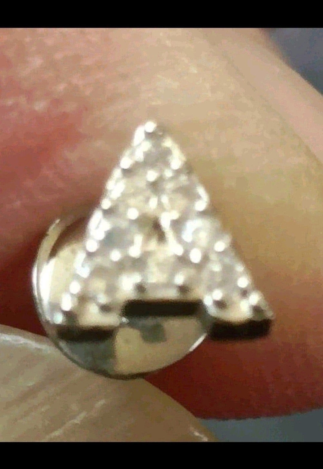 oorbel letter A, Verzenden, Nieuw, Zilver, Knopjes of Stekers