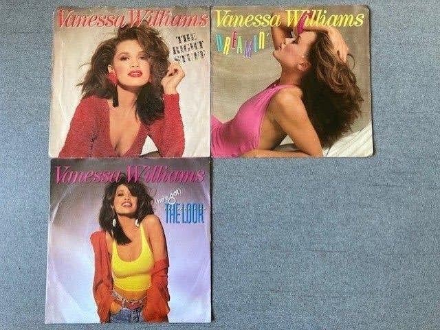 Vanessa Williams 3 vinyl singles, The Right Stuff, 80's, Gebruikt, 7 inch, Ophalen of Verzenden, Pop