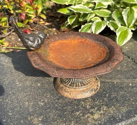Metalen drink en wasbakje voor vogels, Tuin en Terras, Ophalen, Zo goed als nieuw
